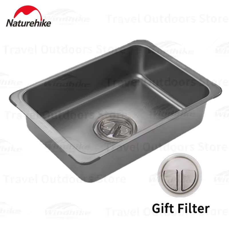 Outdoor Camping Kitchen With Sink - 네이처하이크 세척 싱크대 스테인레스 스틸 야외