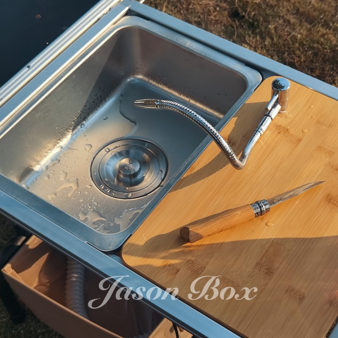 Outdoor Camping Kitchen With Sink - 야외 IGT 캠핑 테이블 주방 얼룩말