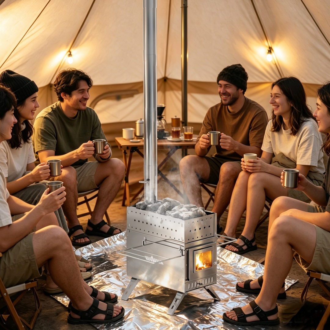 Outdoor Camping Wood Burning Stove - 휴대용 나무 연료 방식 사우나 난로,