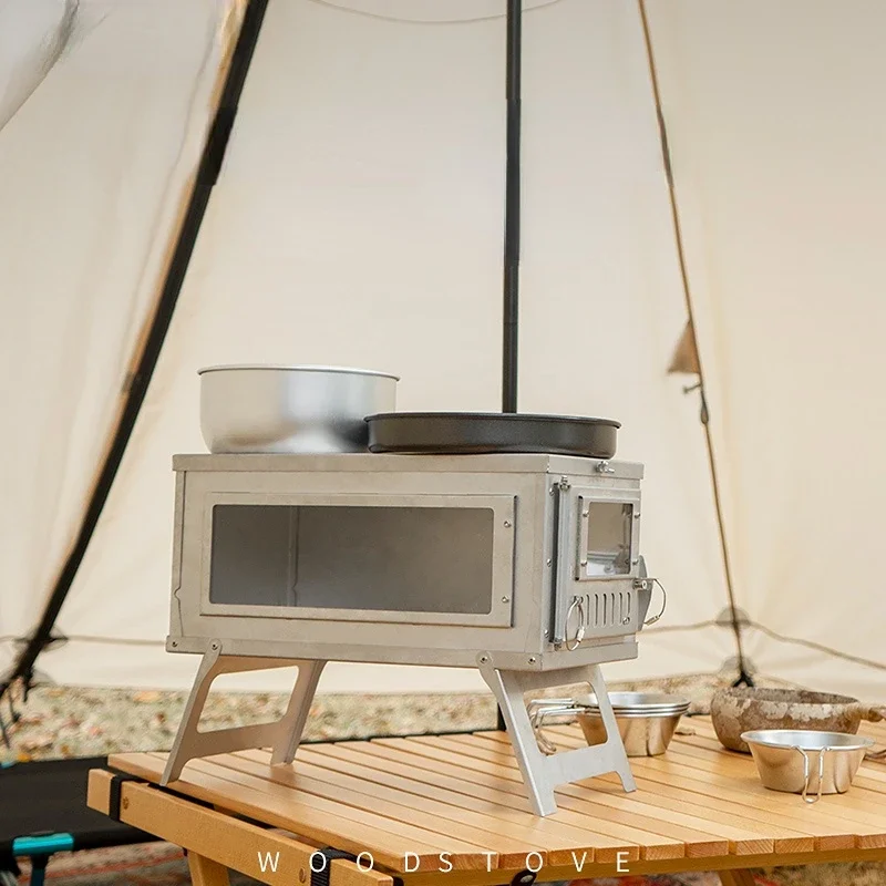 Outdoor Camping Wood Burning Stove - 캠핑 텐트 스토브(굴뚝 포함) - 접이식