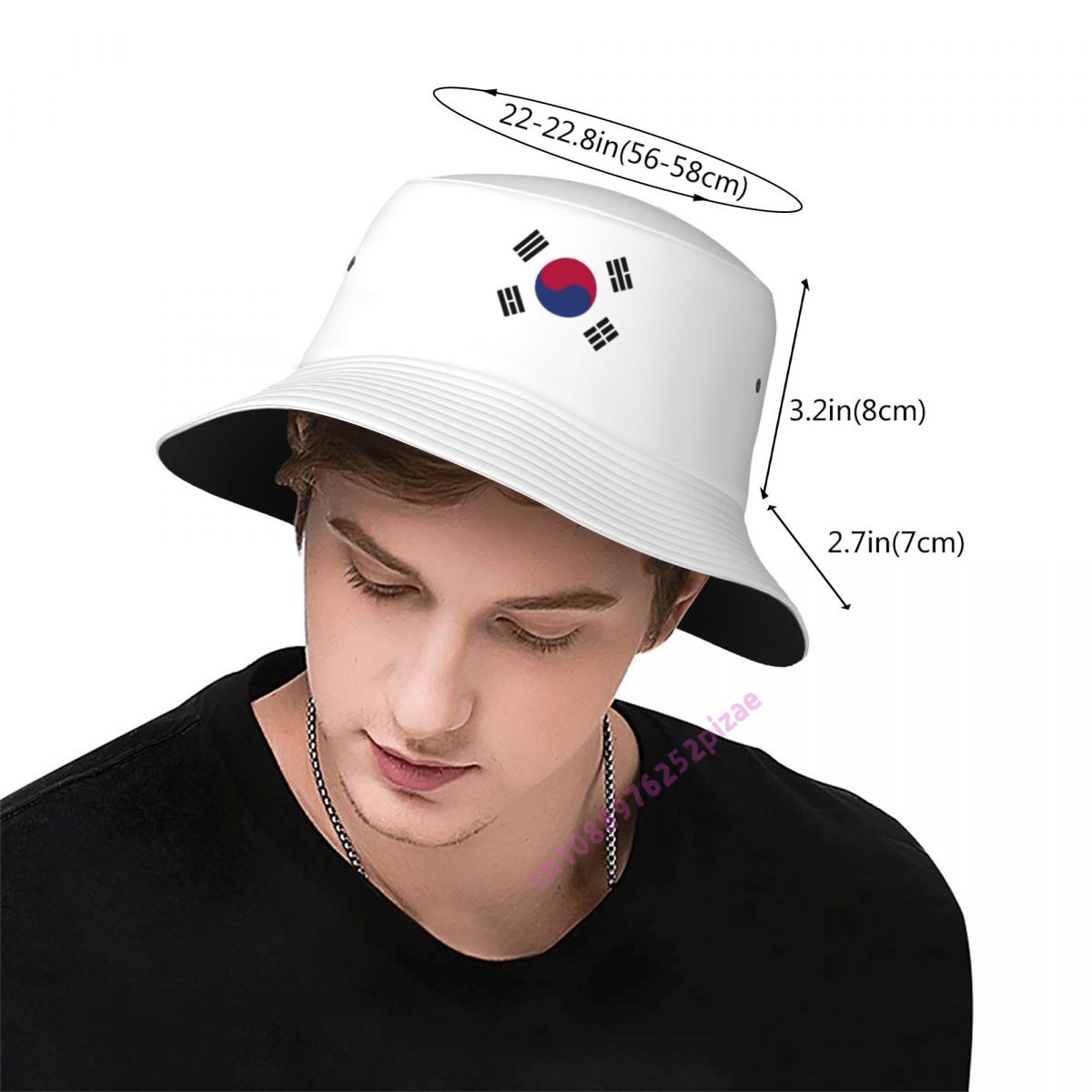 한국 3D 국기 남성 여성 축구 버킷 모자 야외 태양  - Outdoor Camping Korea 리뷰 및 가격