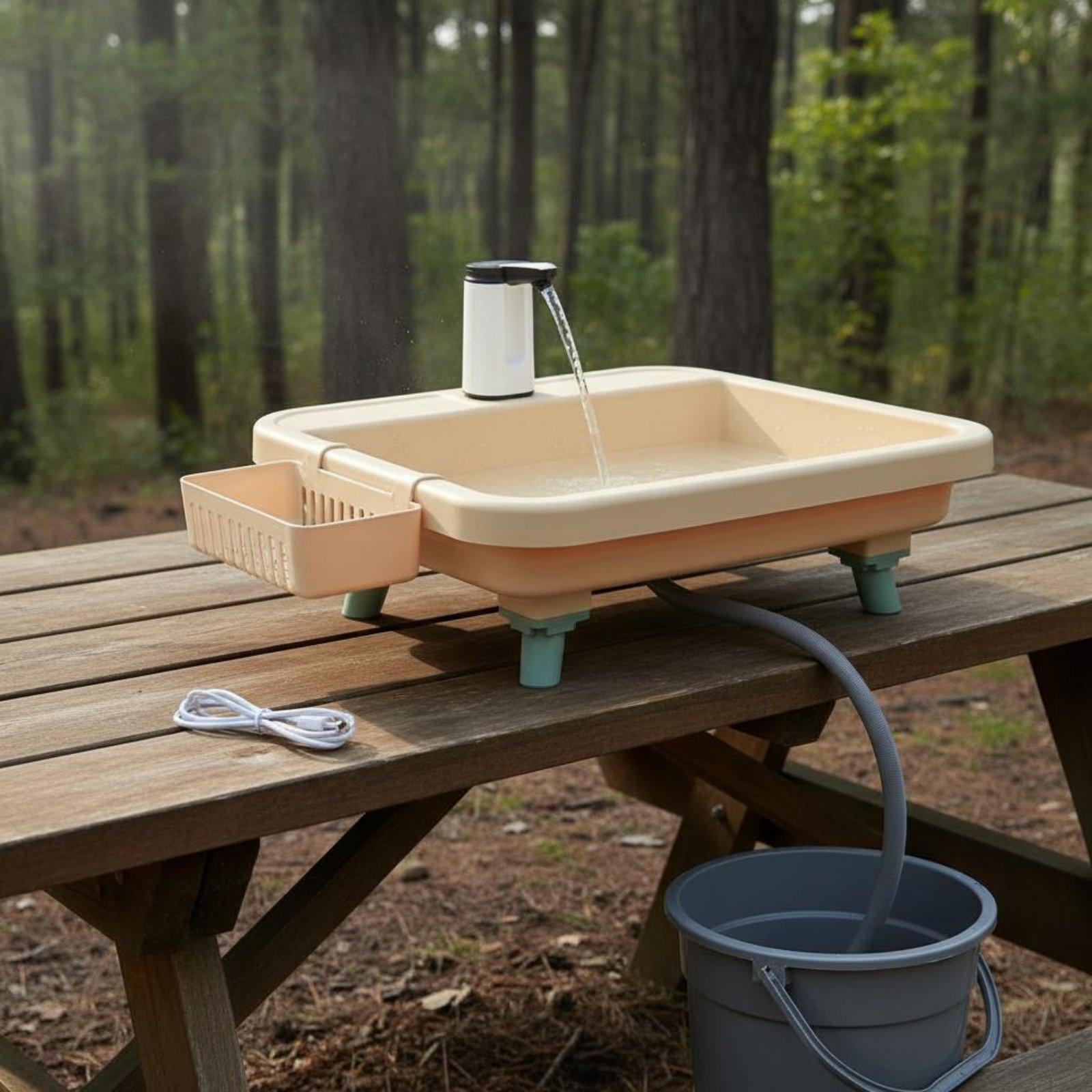 야외 캠핑 세면대 휴대용 싱크대 전기 워터 펌프 수도꼭 - Outdoor In Camping 리뷰 및 가격