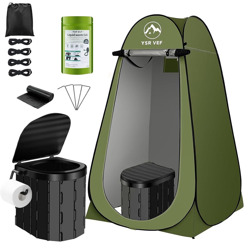 휴대용 화장실 키트, 팝업식 개인 텐트와 똥 젤 화장실 - Outdoor Camping Bag 리뷰 및 가격