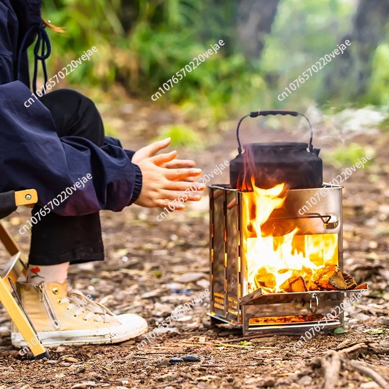 현대적인 디자인의 나무를 태워 사용하는 난로, 휴대용  - Outdoor Camping Wood Burning Stove 리뷰 및 가격