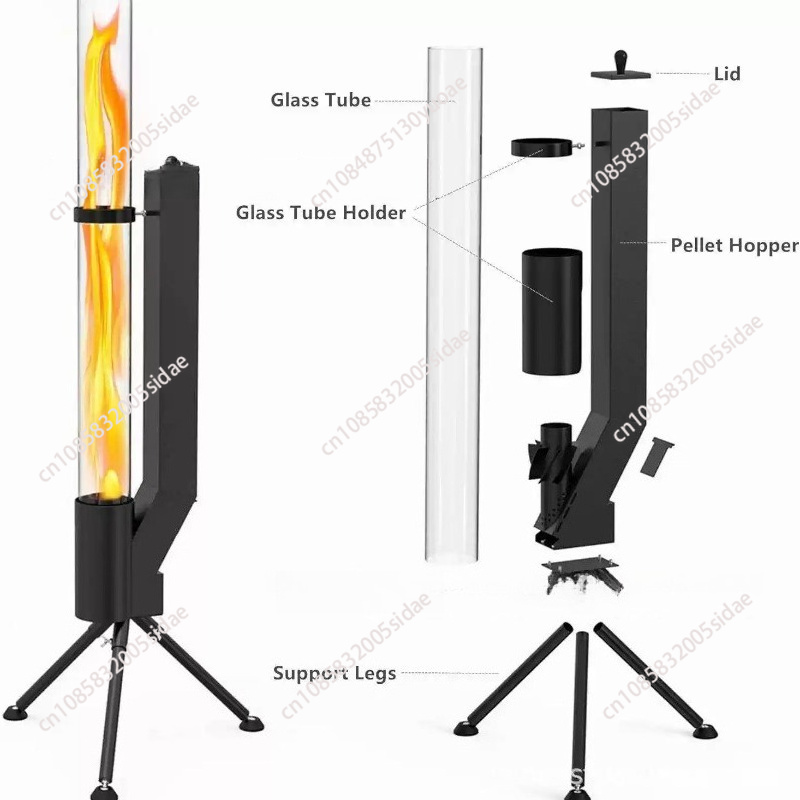 수직형 장작 난로, 바주카 스타일의 야외 난방용 난로, - Outdoor Camping Wood Burning Stove 리뷰 및 가격