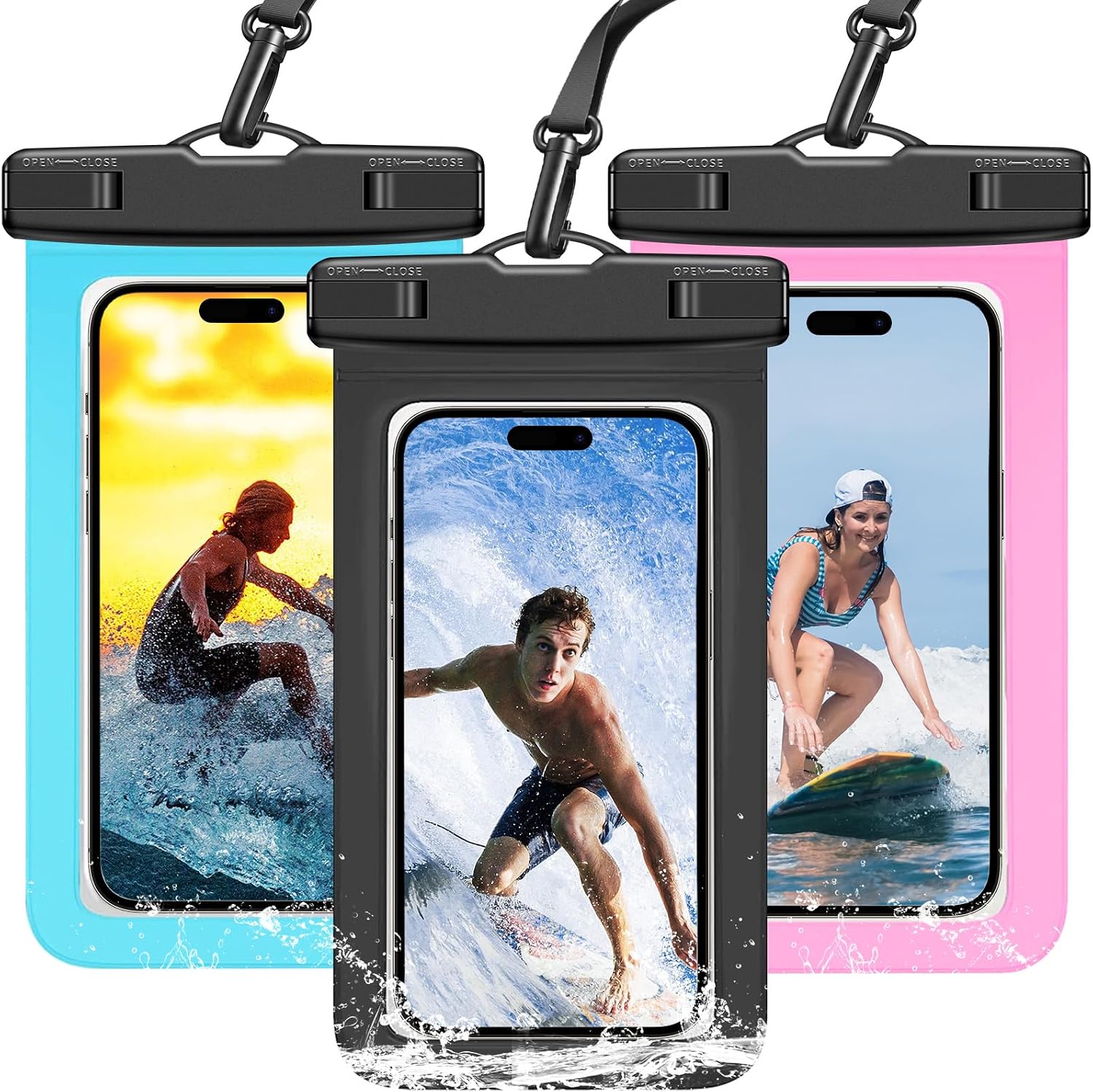 3팩 멀티컬러 IPX8 방수폰 파우치 HD 터치스크린  - Outdoor Camping Bag 리뷰 및 가격