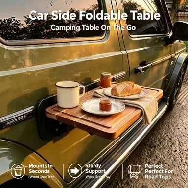 야외 캠핑 피크닉 자동차 측면 접이식 나무 테이블 휴대 - Outdoor Camping Vehicle 리뷰 및 가격