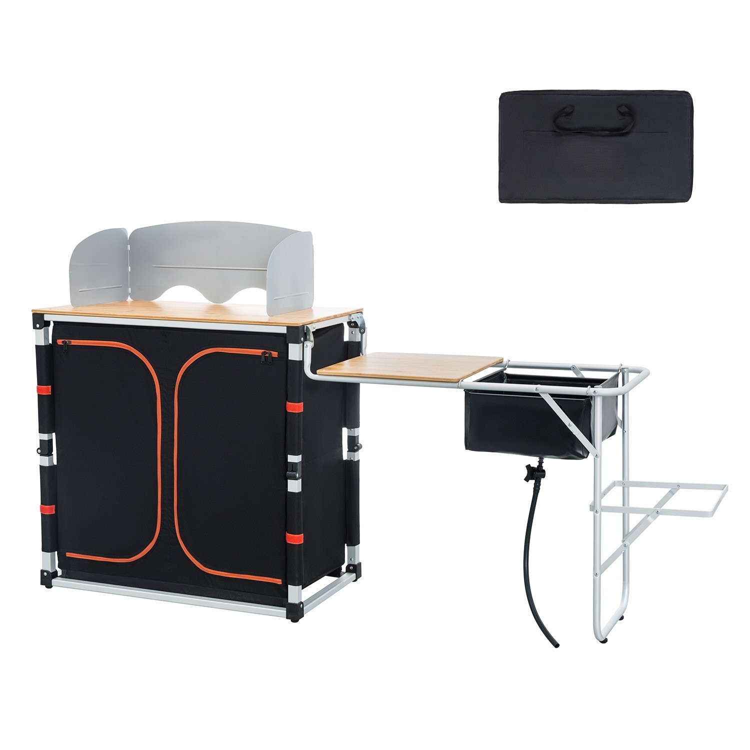 2025년형 간편 보관 휴대용 다기능 바베큐 야외 접이 - Outdoor Camping Kitchen With Sink 리뷰 및 가격