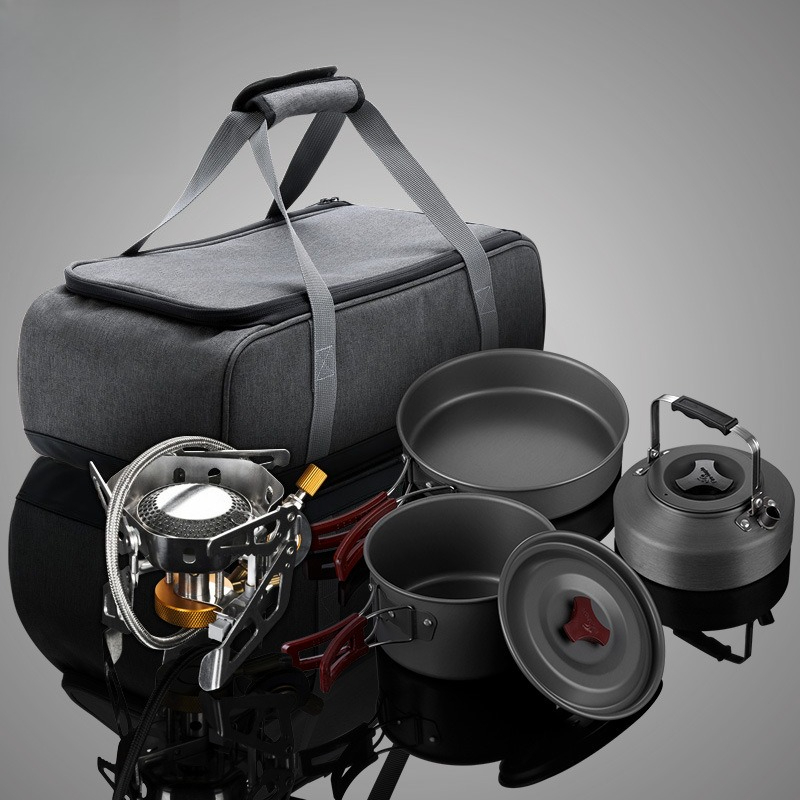 휴대용 분리형 가스 스토브 조리기구 세트 (2~3인용) - Outdoor Camping Kit 리뷰 및 가격