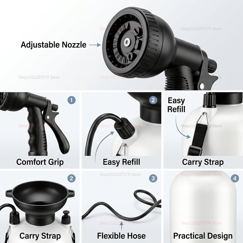 5L 휴대용 캠핑 샤워 수동 펌프 1.5m 호스 야외  - Outdoor Camping Heater 리뷰 및 가격