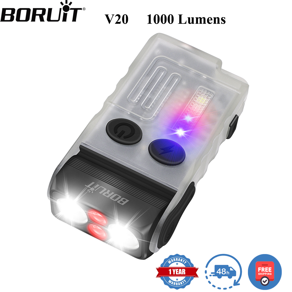 BORUiT V20 형광 버저 EDC LED 키체인 손 - Outdoor Camping Lantern 리뷰 및 가격
