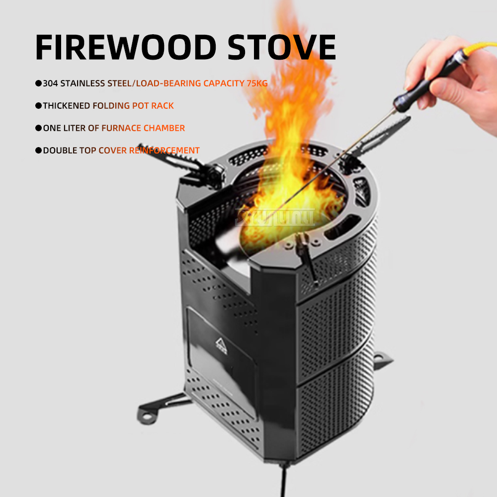 피크닉 쿠커, 야외용 장작 난로, 강력한 화염을 내는  - Outdoor Camping Wood Burning Stove 리뷰 및 가격