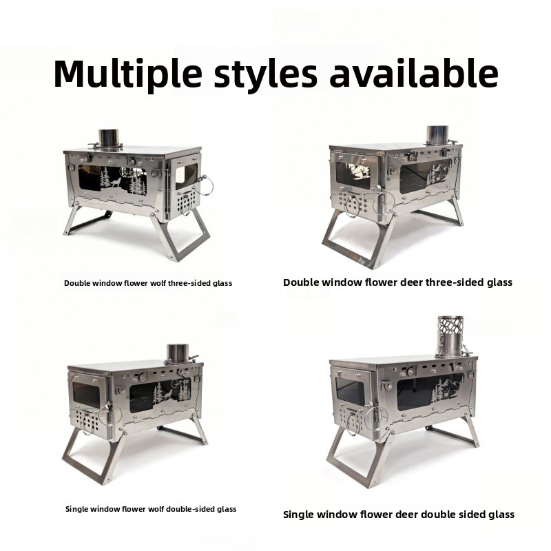 스테인리스 스틸 접이식 휴대용 나무 난로 바베큐 그릴  - Outdoor Camping Wood Burning Stove 리뷰 및 가격
