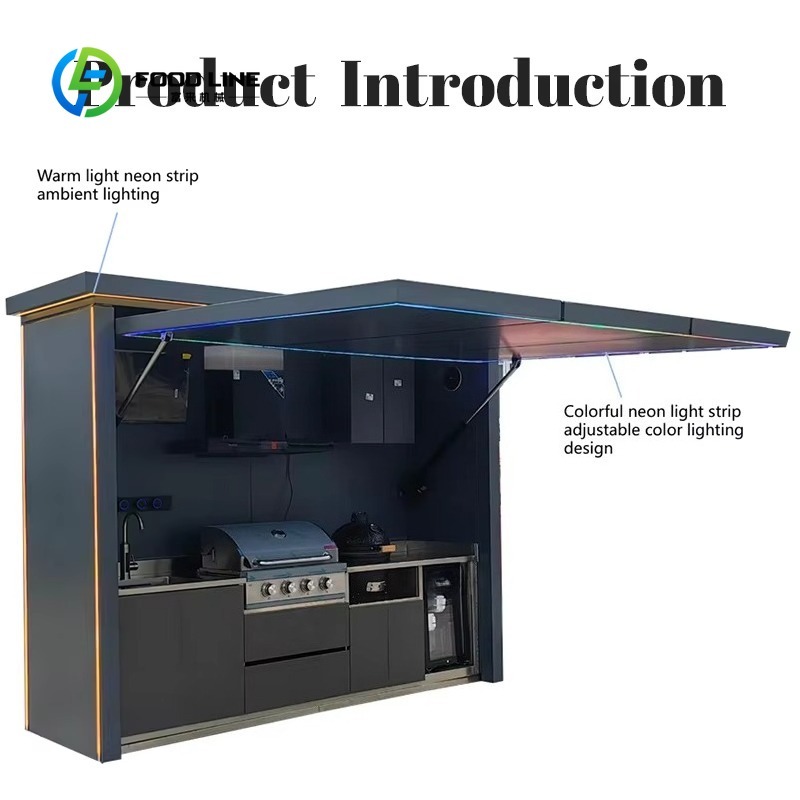 맞춤형 이동식 야외 주방 카트 (바퀴 및 싱크대 포함, - Outdoor Camping Kitchen With Sink 리뷰 및 가격
