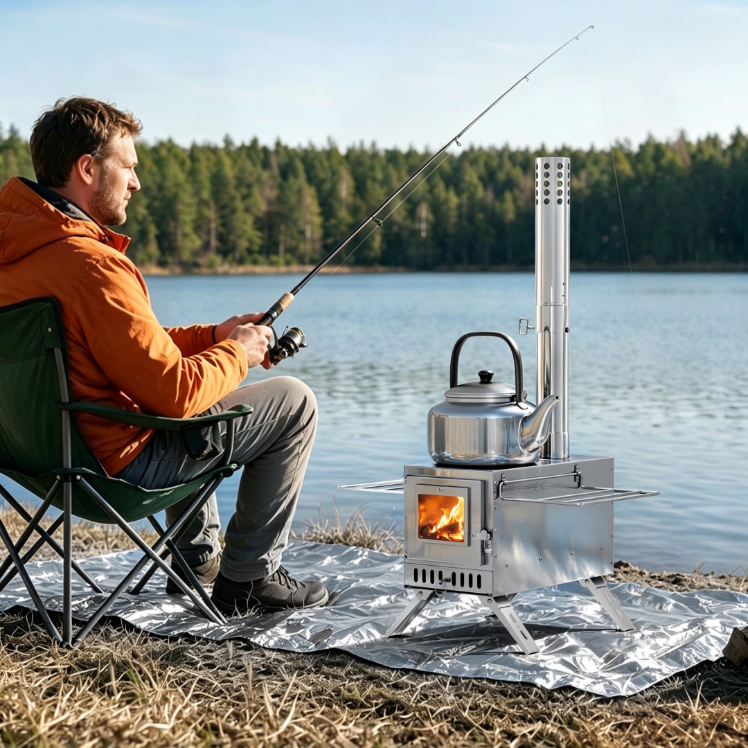휴대용 나무 연료 방식 사우나 난로, 스테인리스 스틸  - Outdoor Camping Wood Burning Stove 리뷰 및 가격