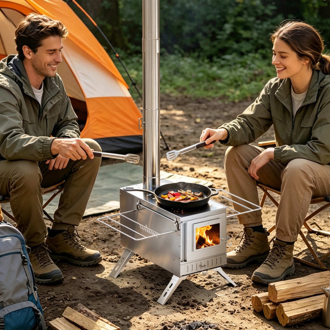휴대용 나무 연료 방식 사우나 난로, 스테인리스 스틸  - Outdoor Camping Wood Burning Stove 리뷰 및 가격