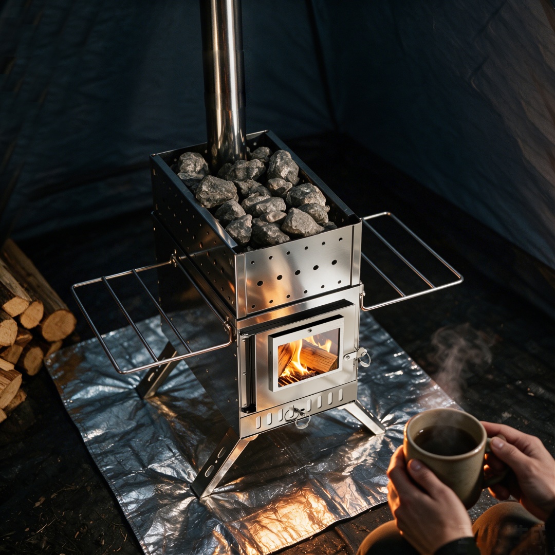 휴대용 나무 연료 방식 사우나 난로, 스테인리스 스틸  - Outdoor Camping Wood Burning Stove 리뷰 및 가격