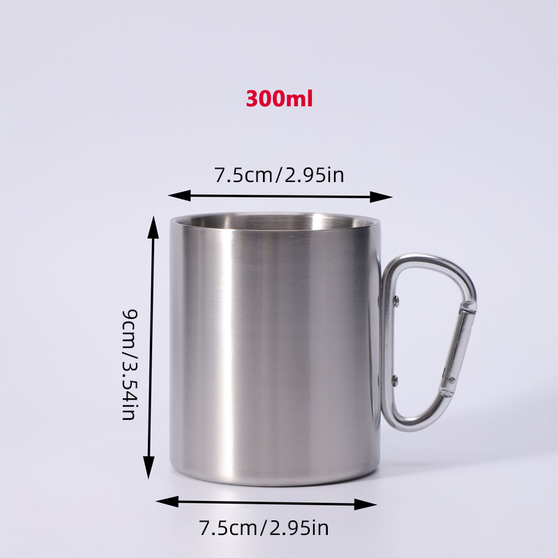 스테인리스 스틸 소재의 캠핑 머그컵, 카라비너 손잡이, - Outdoor Camping Items 리뷰 및 가격