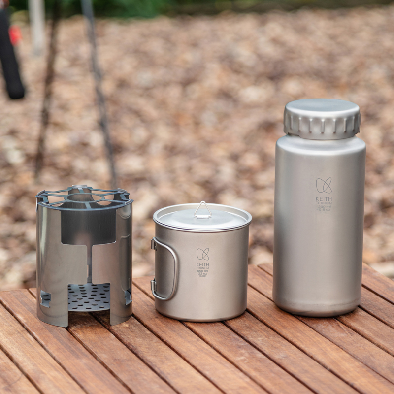 KEITH 순수 티타늄 네스팅 캠핑 세트 1200ml  - Outdoor Camping Burner 리뷰 및 가격