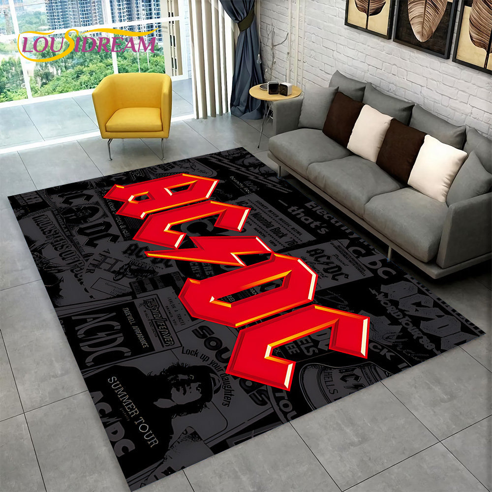AC/DC 록 밴드 대형 러그, 가정 거실 침실 소파  - Outdoor Camping Mats Large 리뷰 및 가격