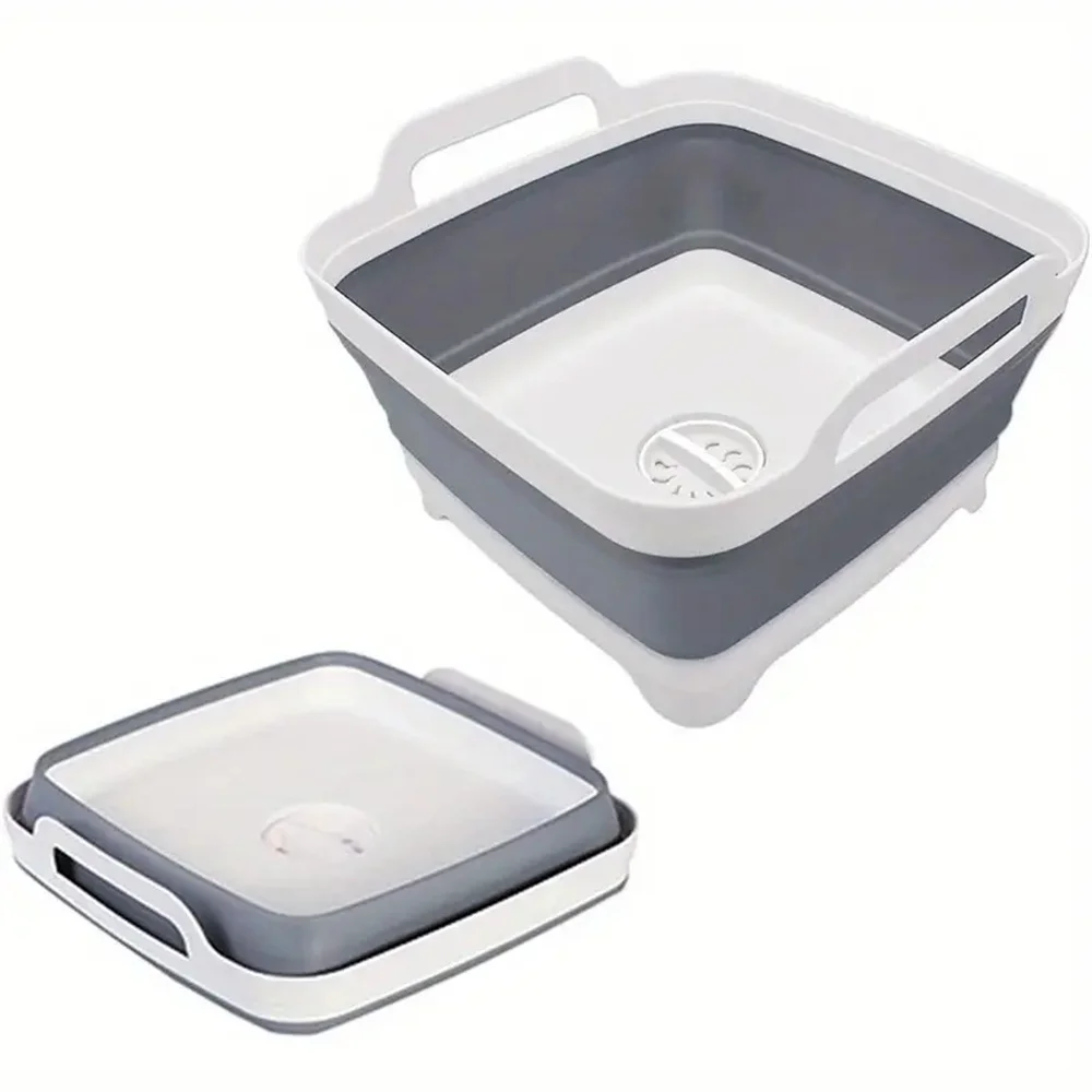 1Pc 사각형 과일 야채 세척 세면대 주방용품 접이식  - Outdoor Camping Kitchen With Sink 리뷰 및 가격