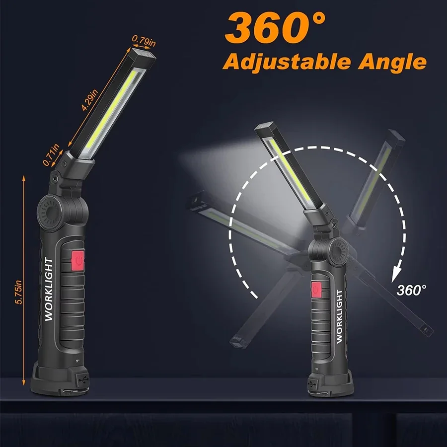 새로운 휴대용 COB LED 손전등 USB C 충전식  - Outdoor Camping Lantern 리뷰 및 가격