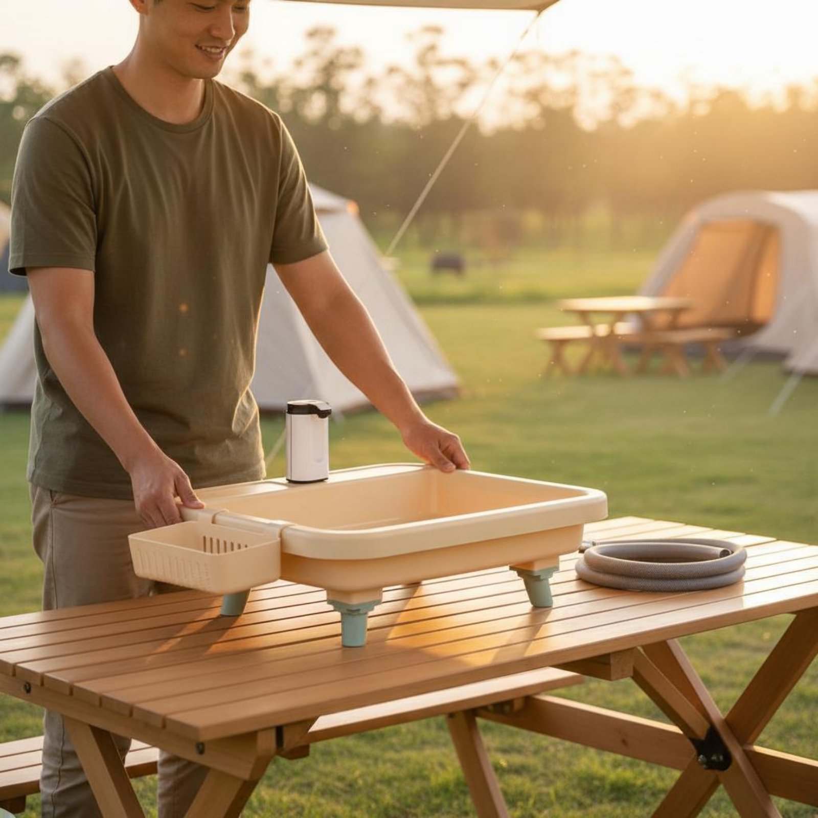 휴대용 손씻기 스테이션, 원터치 기능 캠핑용 세척 스테 - Outdoor In Camping 리뷰 및 가격