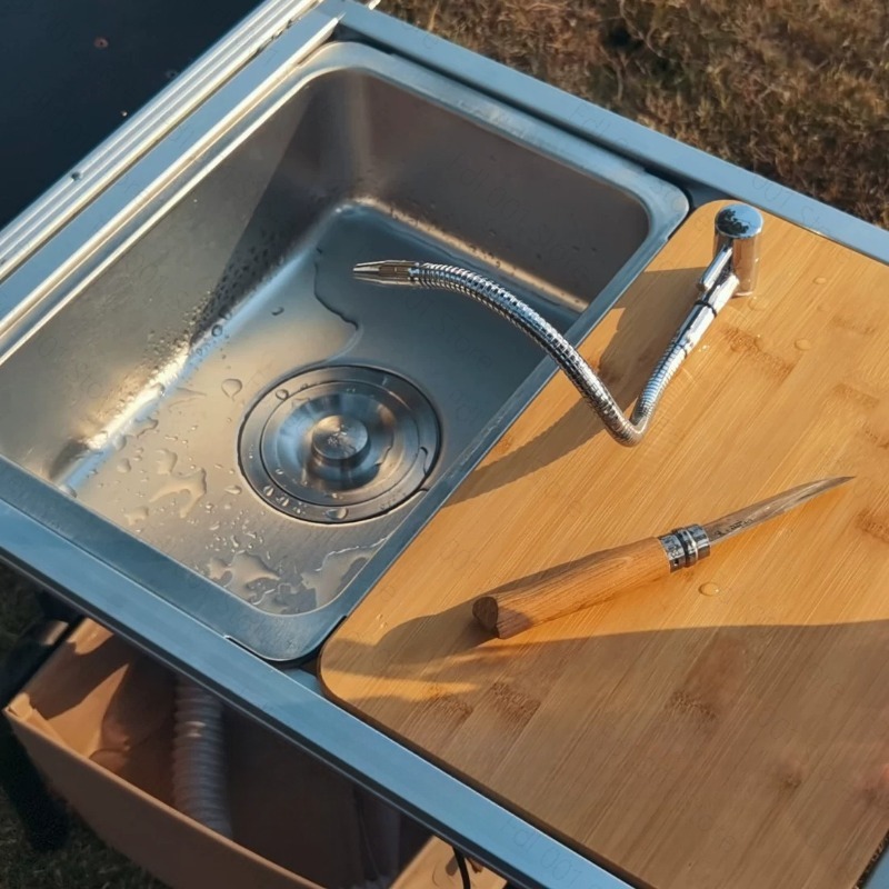 캠핑 싱크대 모듈 (수전 및 세면대 포함) 휴대용 야외 - Outdoor Camping Kitchen With Sink 리뷰 및 가격