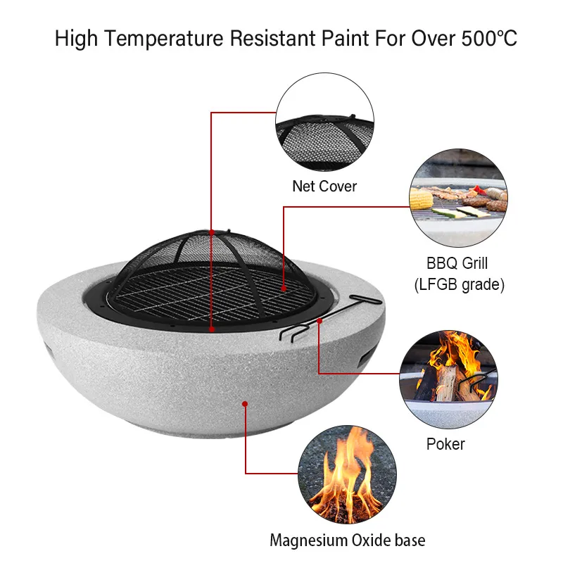 야외 장작 난로 마그네슘 산화물 바베큐 히터 정원 마당 - Outdoor Camping Wood Burning Stove 리뷰 및 가격