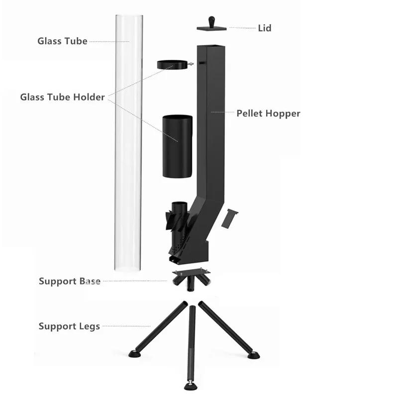 겨울용 펠릿 난로, 수직형 나무 연료 난로, 야외 캠핑 - Outdoor Camping Wood Burning Stove 리뷰 및 가격